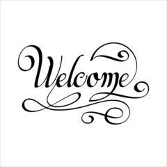 Welcome Hand Drawn Ink Pen Style M_2111001