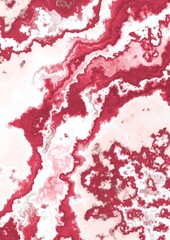 Abstract marble background in red and white colors