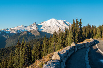 A new morning in the Mount Rainier National Park