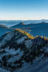 Great view over the Rockies mountain range from Mt Rainier NP © imagoDens