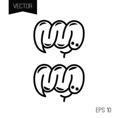 Snake mini tiny tattoo or logo or emblem. Traditional black dot style ink. Black work. Symbol isolated on white background. 