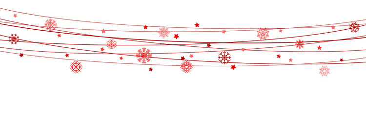 snow flakes on strings background for christmas time