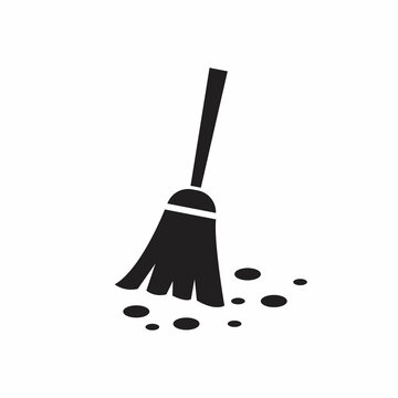 recommend clip art: Sweeping broom icon