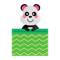 Cartoon pocket animal panda design