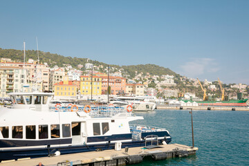 Nice, wonderful city of the cote-d‚ÄôAzur with its marine and architectures,  in a sunny day...