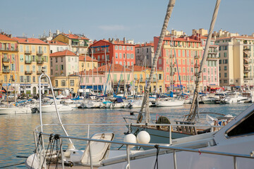 Nice, wonderful city of the cote-d‚ÄôAzur with its marine and architectures,  in a sunny day...
