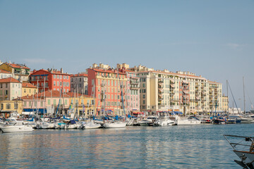 Fototapeta na wymiar Nice, well known city in cote d'azur, south of france, in summer