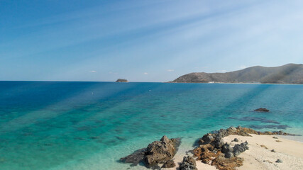 Obraz premium Whitsunday Islands Park, Queensland, Australia. Aerial view of beautiful sea from a drone