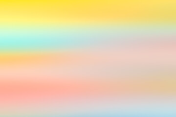 Horizontal layered soft yellow, blue and red bokeh