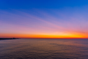 sunset over the ocean