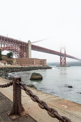 View on Golden Gate Bridge from Golden Gate Beach, San Francisco