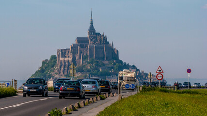 Fototapeta na wymiar Reportage au Mont Saint Michel en 2008