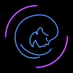 Virgo zodiac sign neon, modern glowing banner design, colorful trend of modern design. Vector illustration.