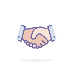 Handshake icon in filled outline style.