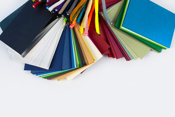 Catalogs of designer cardboard, paper and multicolored laces designed for the manufacture of...