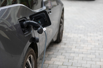 Fototapeta na wymiar Power supply for electric car