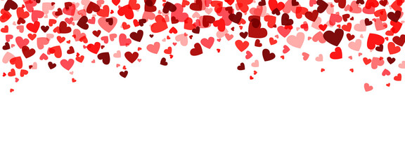 Festive heart banner design. St. Valentine's day, birthday, congratulations decoration .  Vector graphics.