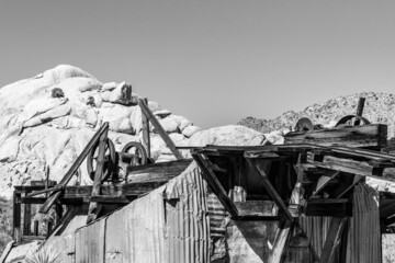 An abandoned old gold mine in the Joshua Tree National Park