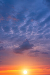 An unrealistically beautiful dramatic sunrise.