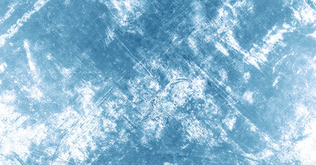 Scratched grunge texture of metal. Aged dust material. Abstract chalk fabric. Blue grunge surface. Retro grainy splash.