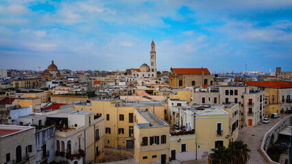 Aerial view over the city of Bari in Italy - travel photography