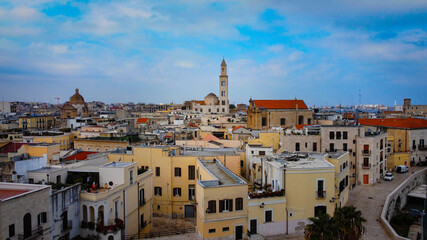 Obraz premium Aerial view over the city of Bari in Italy - travel photography