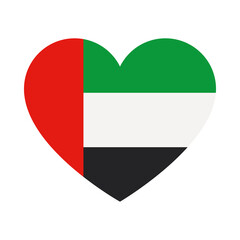 hearted uae flag