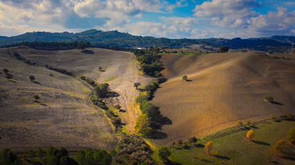 Italy from above - beautiful rural landscapes and amazing nature - travel photography