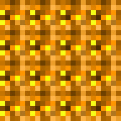 Abstract decorative vector seamless endless texture with multicolored tiles, yellow color shades