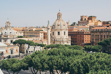 shot from architecture style of buildings in rome, Italy.