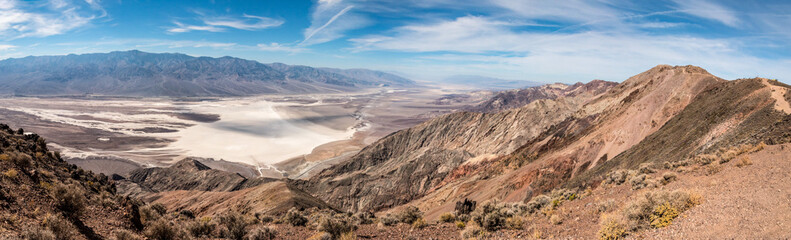 Naklejka na ściany i meble Great view from Dante's View over the Badwater Basin, Death Valley