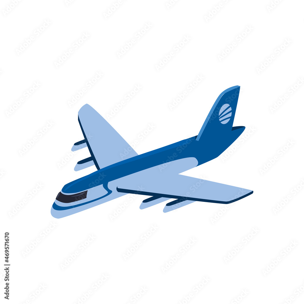 Poster airplane flight icon