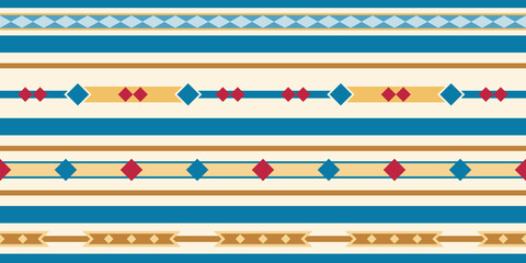 Abstract seamless pattern in Santa Fe design style - Vector Illustration