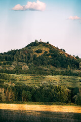 small hill with chapel on top