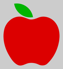Apple vector icon. An isolated flat icon illustration of apple with nobody.