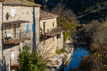 Fototapeta na wymiar Frankreich in der Ardèche. Eine Reise im November