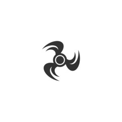 Fototapeta na wymiar Fan icon logo flat design template