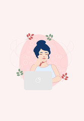 girl with laptop