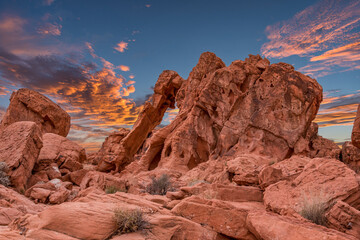 The Elephant Rock, a scenic formation in the Valley of Fire State Park, Nevada © imagoDens