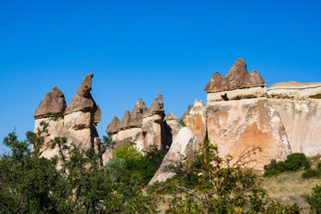 Fototapeta na wymiar Fairy Chimneys. Fairy Chimneys in Pasabagi Cappadocia.