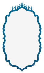 Minimalist frame decorated with candles and David's Star for Hanukkah, Vector illustration