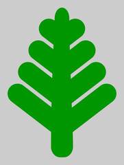 Forest tree vector icon. An isolated flat icon illustration of forest tree with nobody.