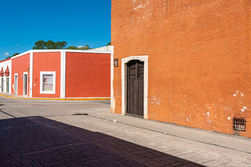 Friars avenue in Valladolid magic town, Yucatan, Mexico