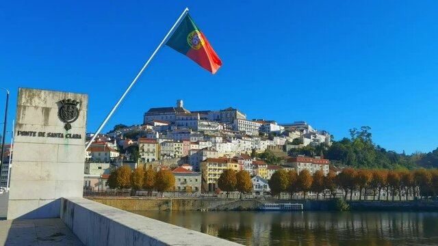 Portuguese flag in the city of Coimbra
