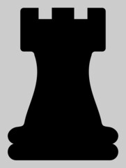 Chess rook vector illustration. An isolated flat icon illustration of chess rook with nobody. © Evgeny
