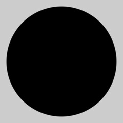 Filled circle vector icon. An isolated flat icon illustration of filled circle with nobody.