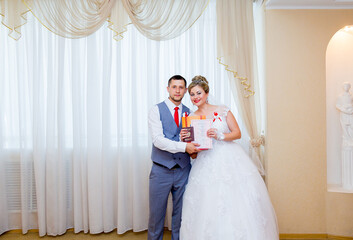 Beautiful and romantic wedding, groom and bride! Family and Marriage. Creation of a family, marriage!