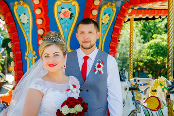 Beautiful and romantic wedding, groom and bride! Family and Marriage. Creation of a family, marriage! Engagement ring