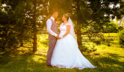 Beautiful and romantic wedding, groom and bride! Family and Marriage. Creation of a family, marriage! Engagement ring