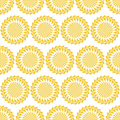 Seamless circle pattern with golden color